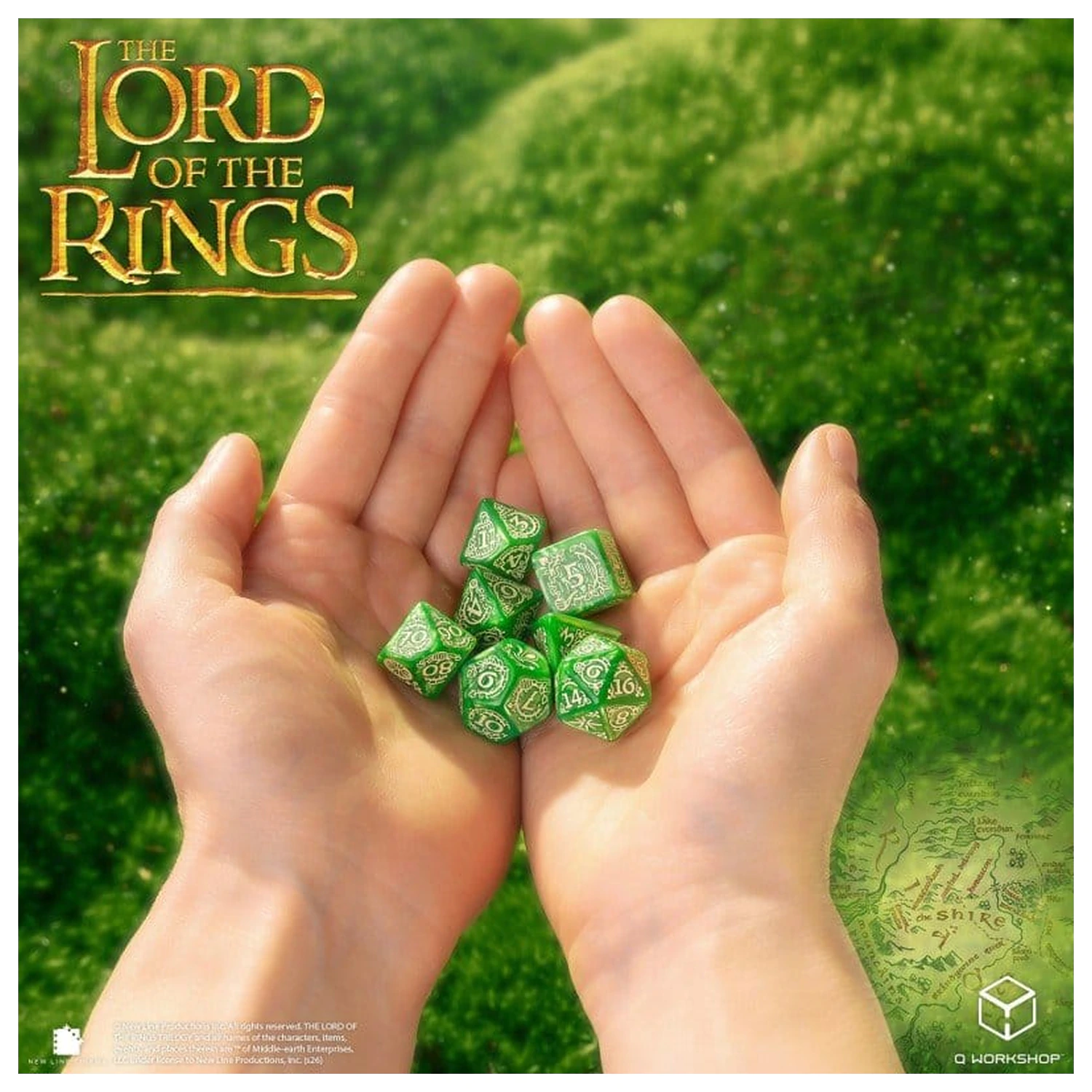The Lord of the Rings Würfel Set of 7 Shire Produktfoto