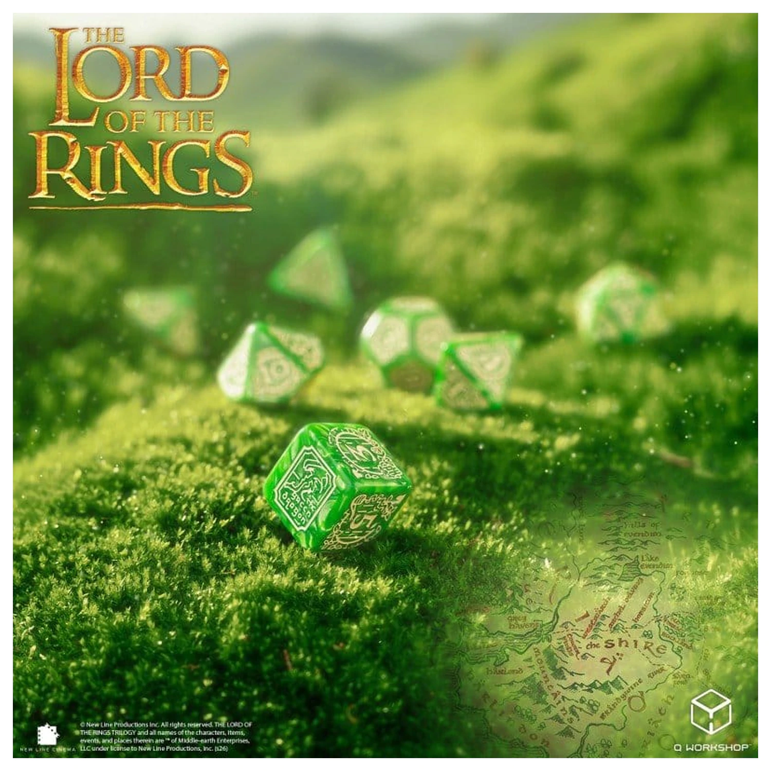 The Lord of the Rings Würfel Set of 7 Shire Produktfoto