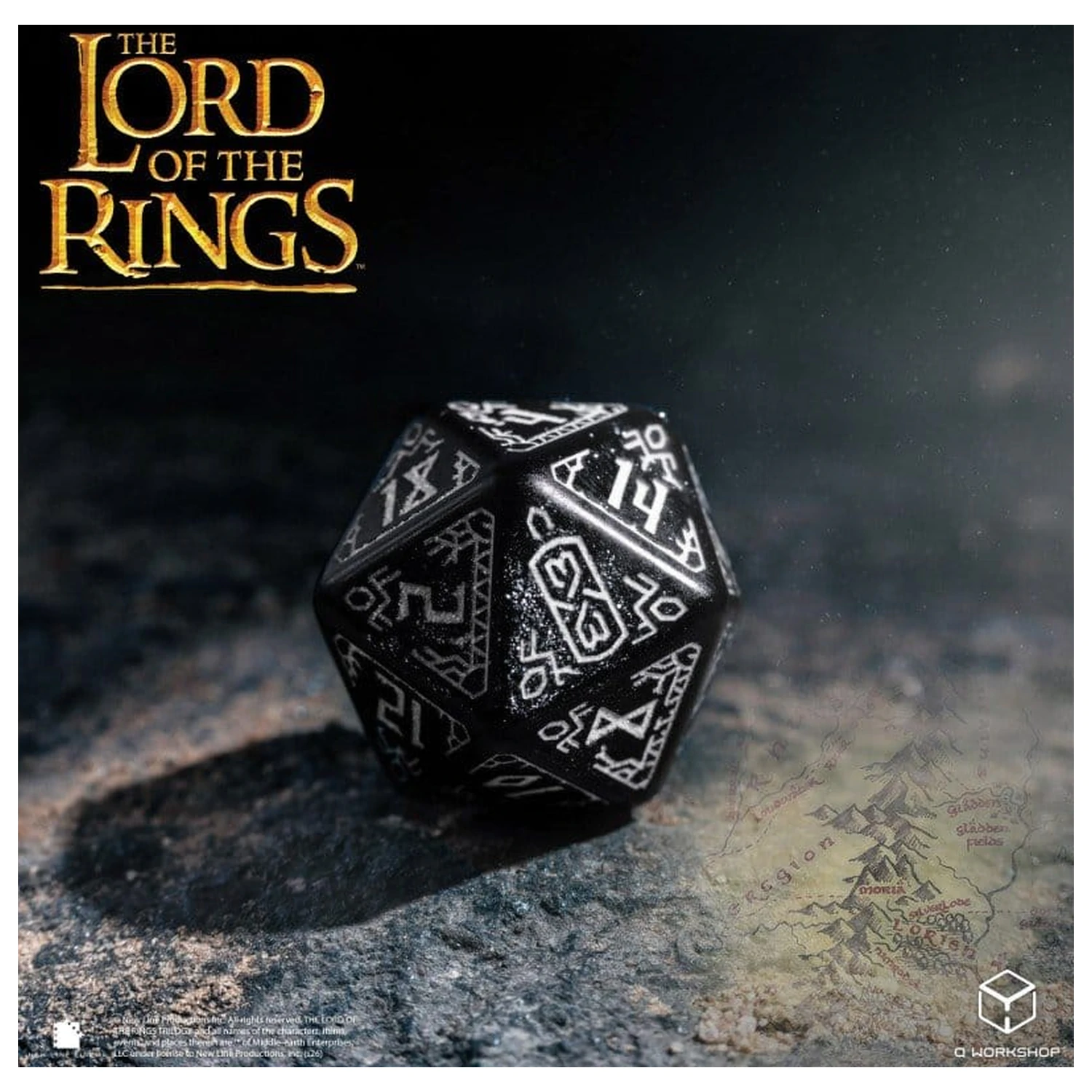 The Lord of the Rings Würfel-Set von 7 Moria (Glow in the Dark) Produktfoto