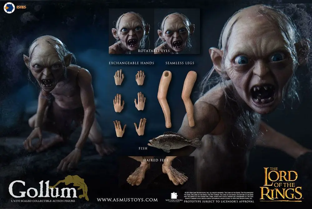 Herr der Ringe Actionfigur 1/6 Gollum 19 cm termékfotó