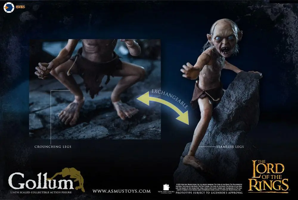 Herr der Ringe Actionfigur 1/6 Gollum (Luxury Edition) 19 cm Produktfoto