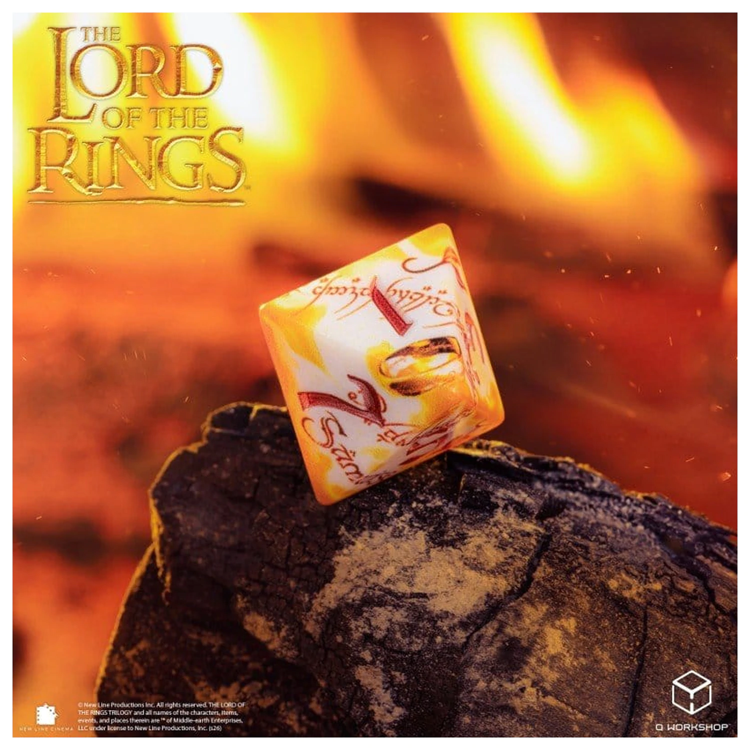 The Lord of the Rings Full Art Würfel-Set von 7 Ring-bearers (Whitefire Radiance) Produktfoto