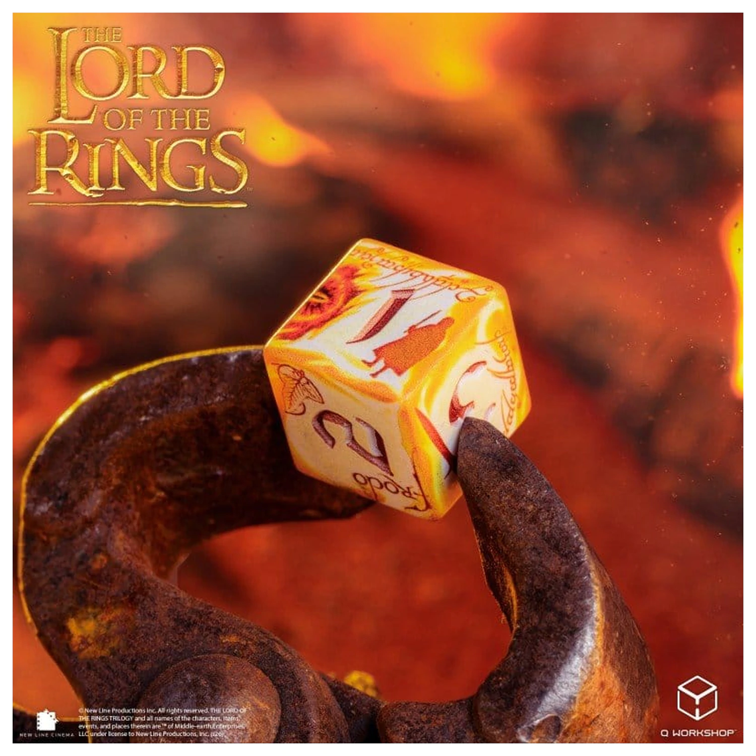 The Lord of the Rings Full Art Würfel-Set von 7 Ring-bearers (Whitefire Radiance) Produktfoto