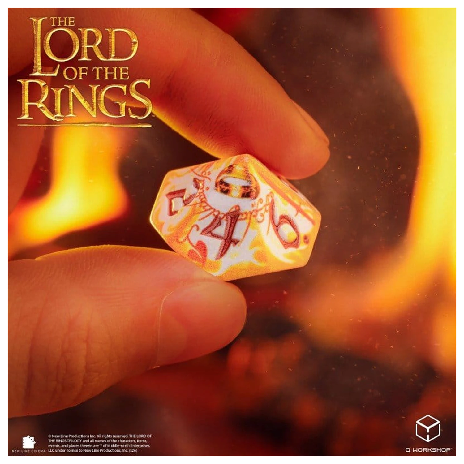 The Lord of the Rings Full Art Würfel-Set von 7 Ring-bearers (Whitefire Radiance) Produktfoto