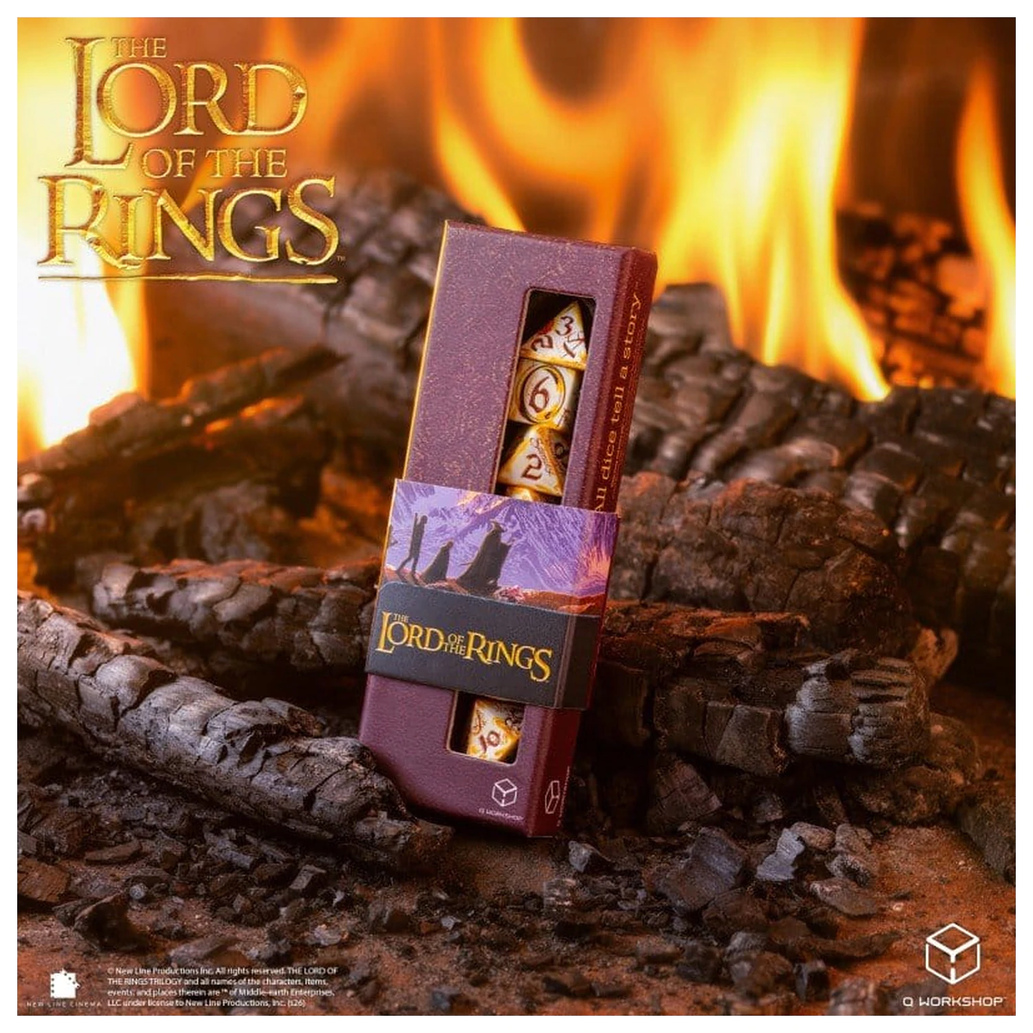The Lord of the Rings Full Art Würfel-Set von 7 Ring-bearers (Whitefire Radiance) Produktfoto