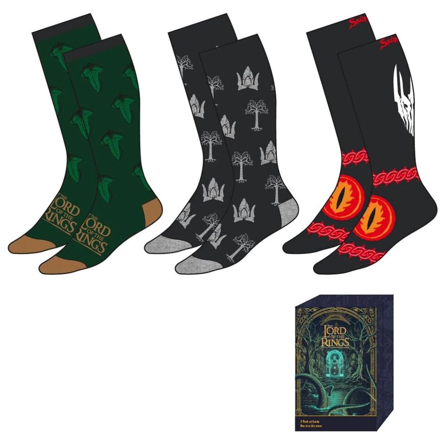 The Lord of The Rings Hobbit adult 3 Socken Set Produktfoto
