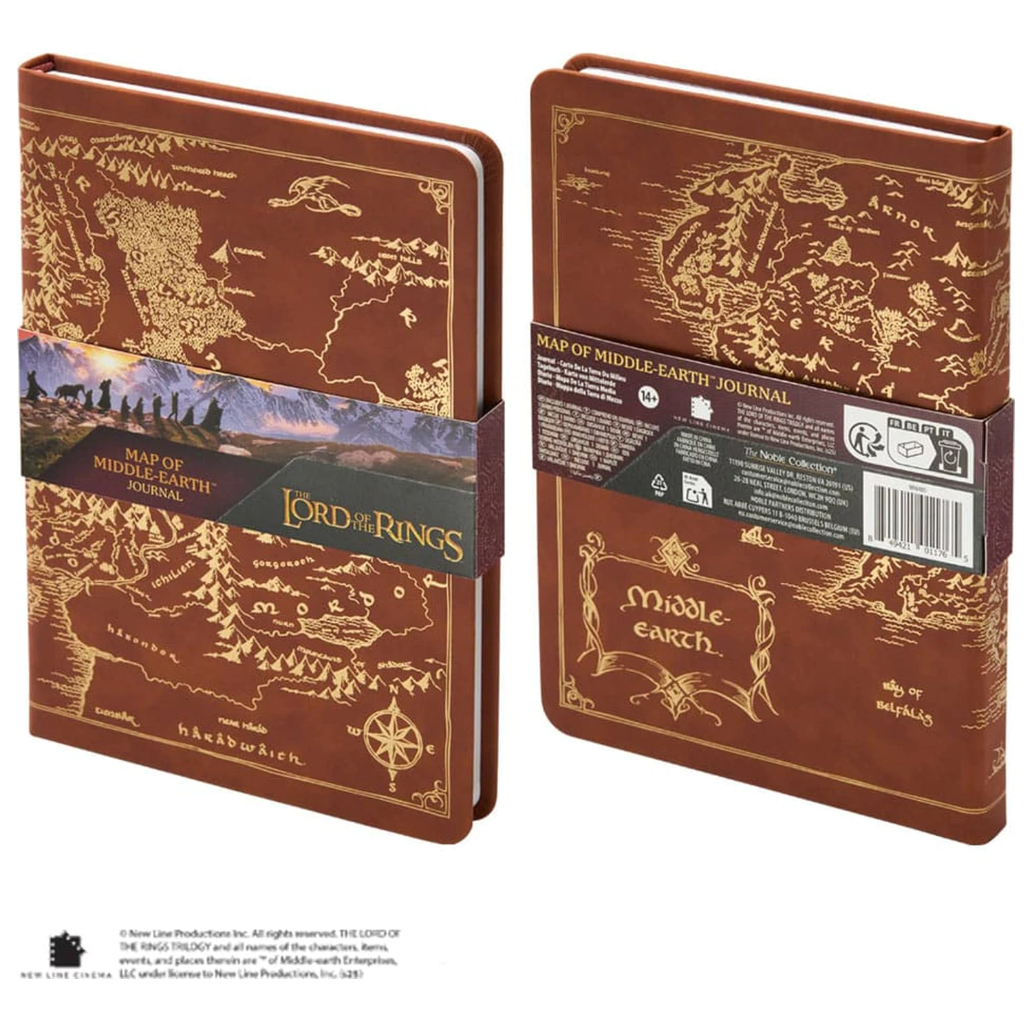 The Lord of the Rings Notizbuch Landkarte von Middle-Earth 240 Seiten Produktfoto