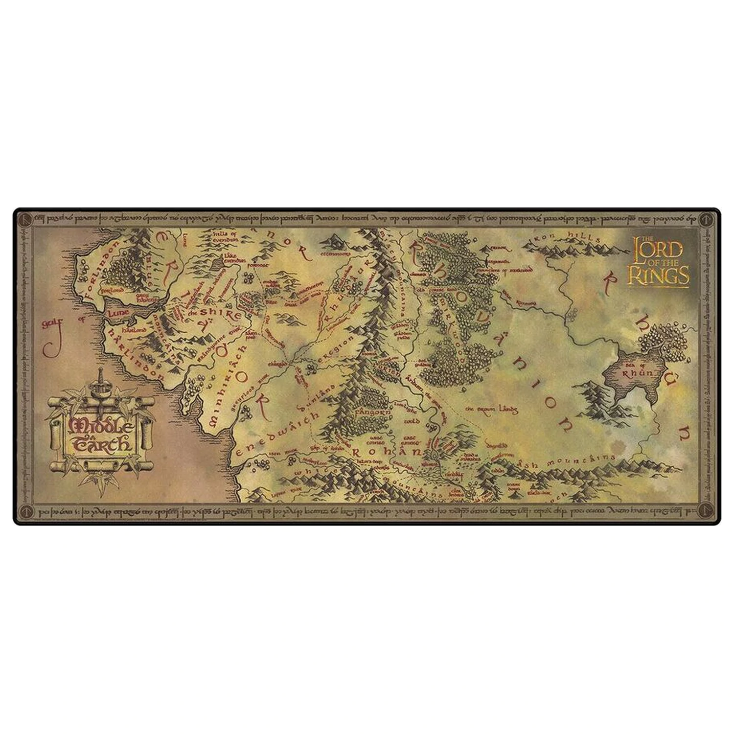 The Lord of the Rings Map Gaming Schreibtischunterlage Produktfoto
