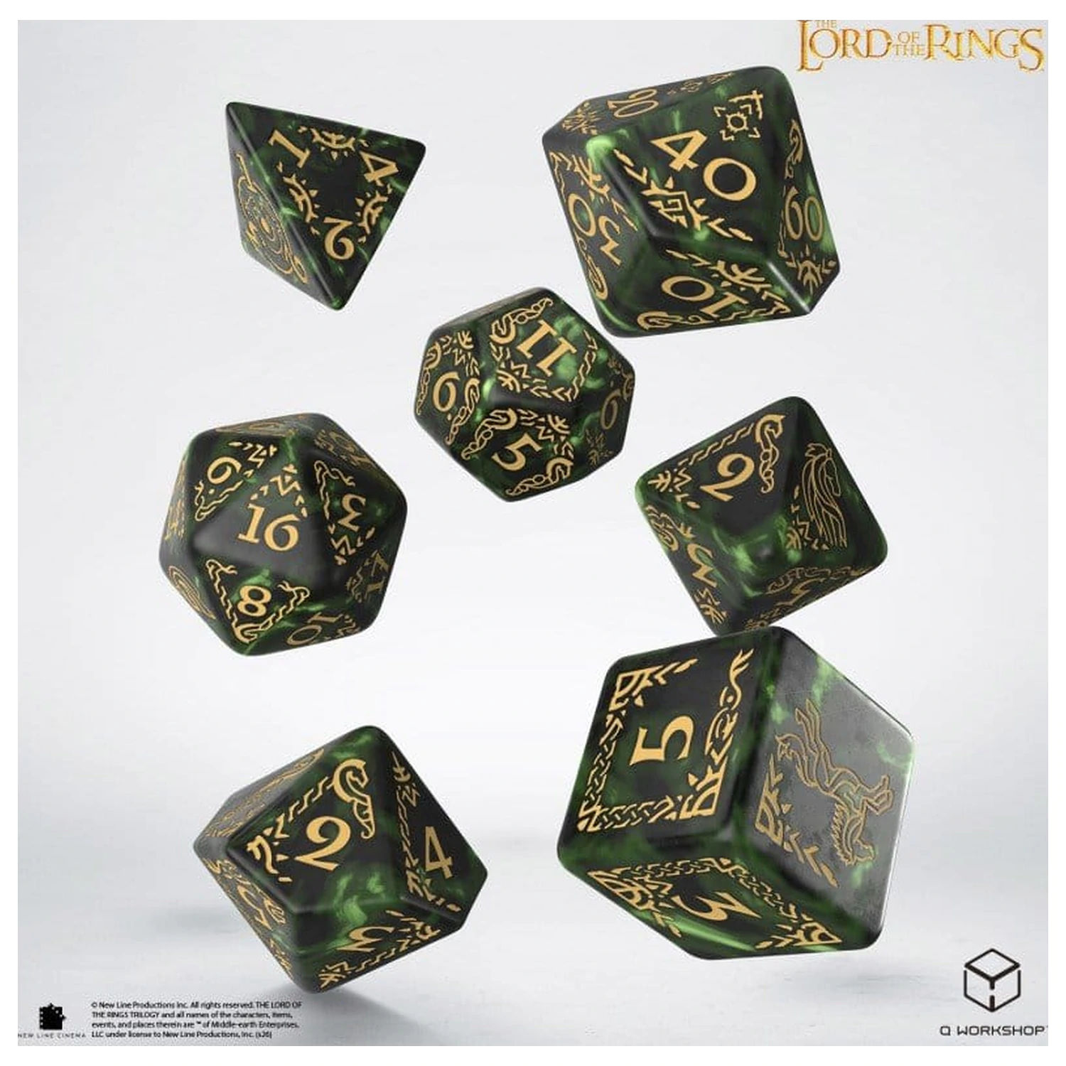 The Lord of the Rings Würfel-Set von 7 Rohan Produktfoto