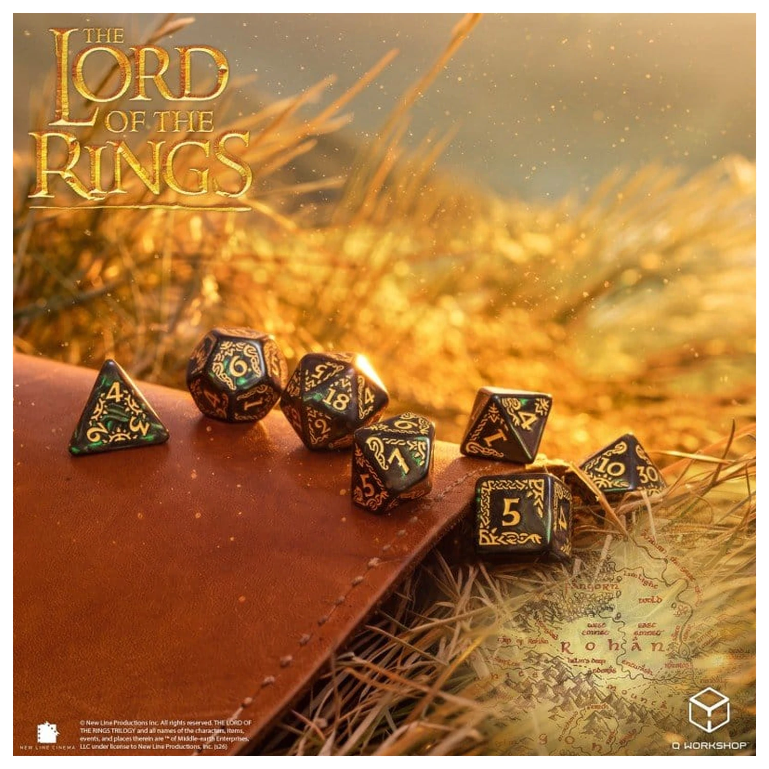 The Lord of the Rings Würfel-Set von 7 Rohan Produktfoto