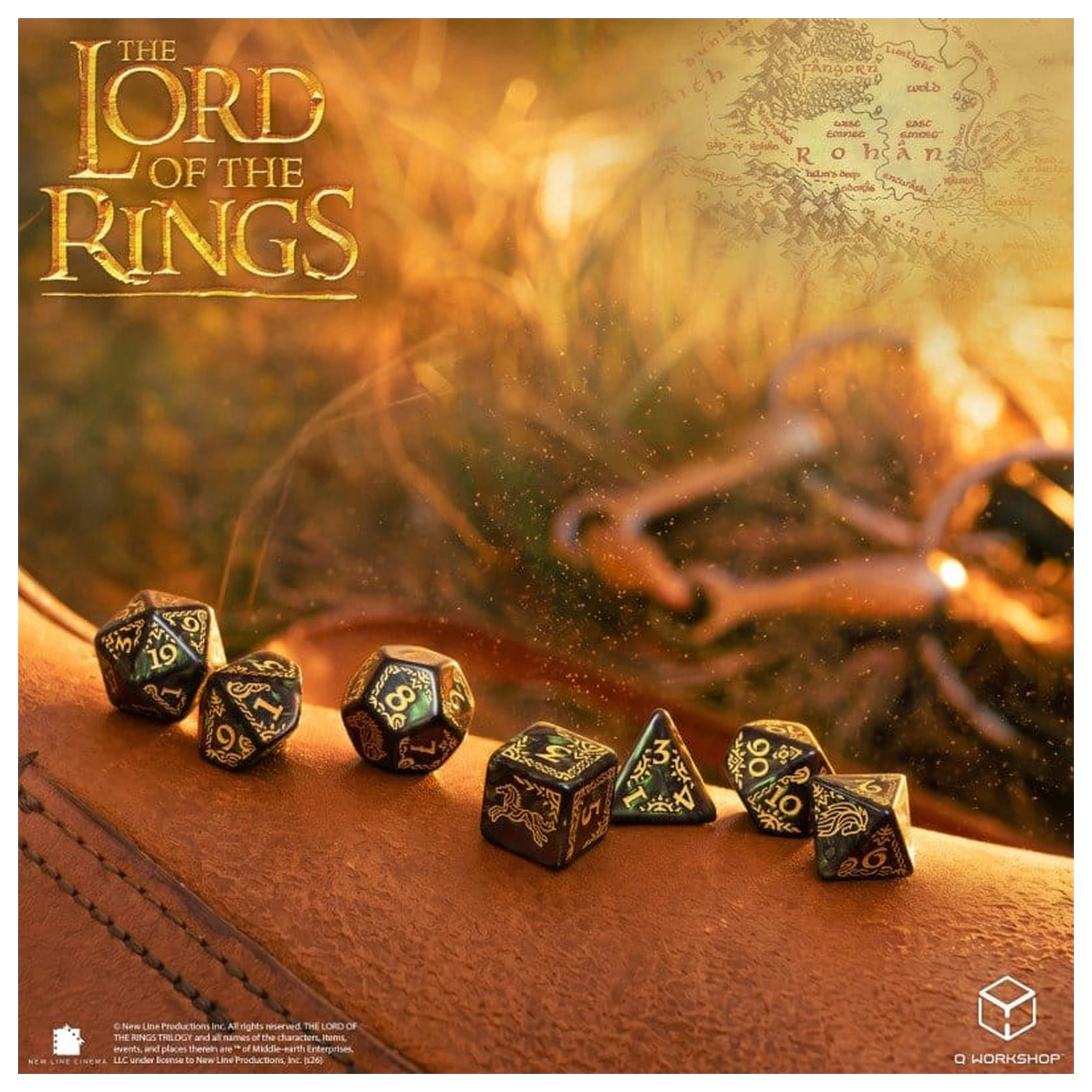 The Lord of the Rings Würfel-Set von 7 Rohan Produktfoto
