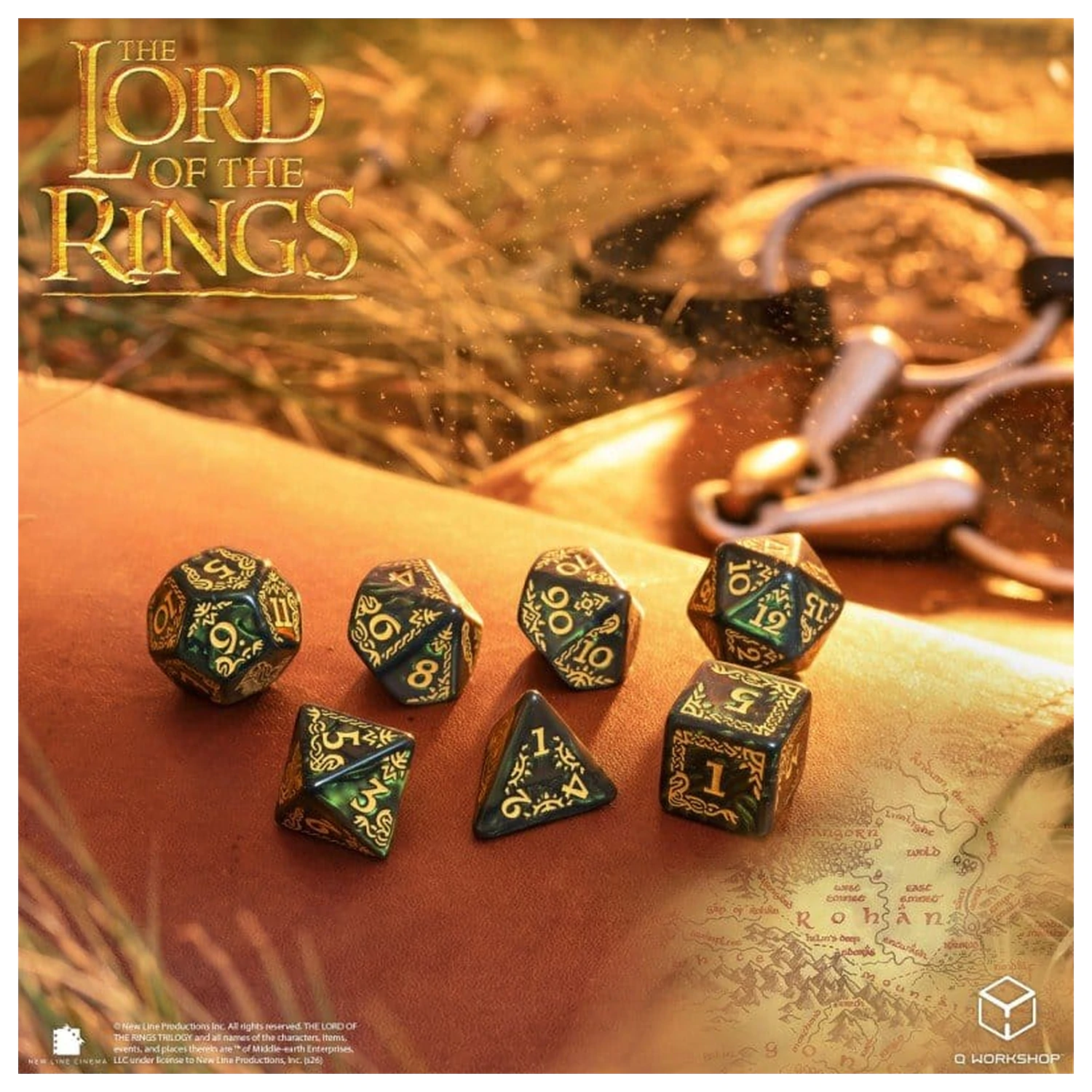 The Lord of the Rings Würfel-Set von 7 Rohan Produktfoto