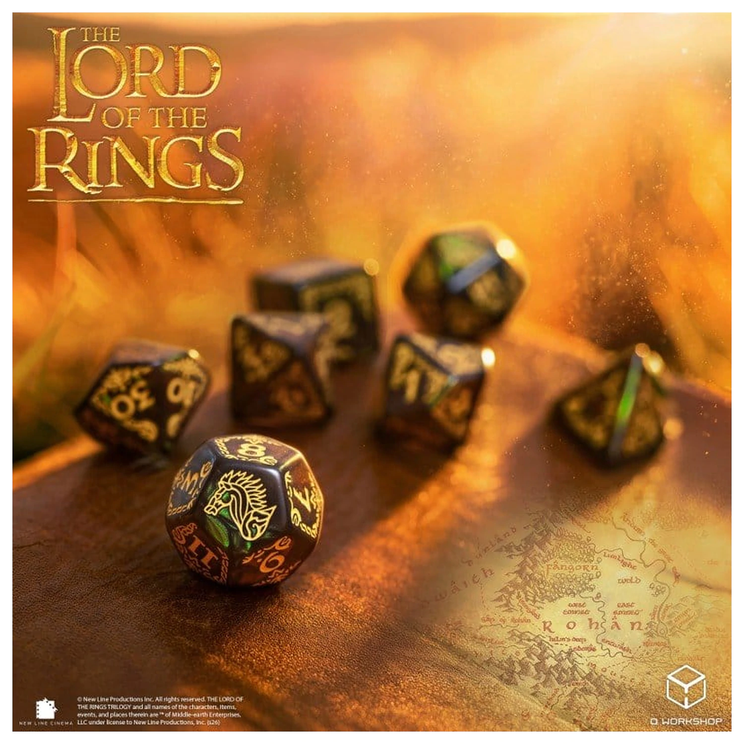 The Lord of the Rings Würfel-Set von 7 Rohan Produktfoto