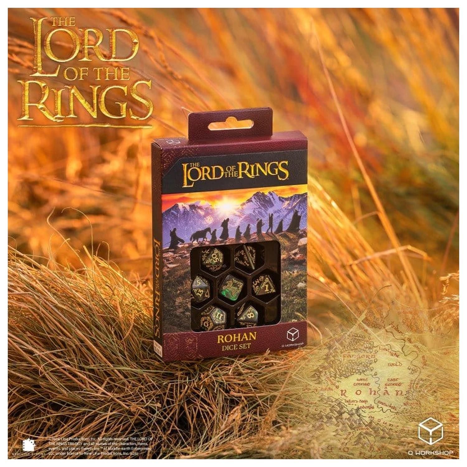 The Lord of the Rings Würfel-Set von 7 Rohan Produktfoto