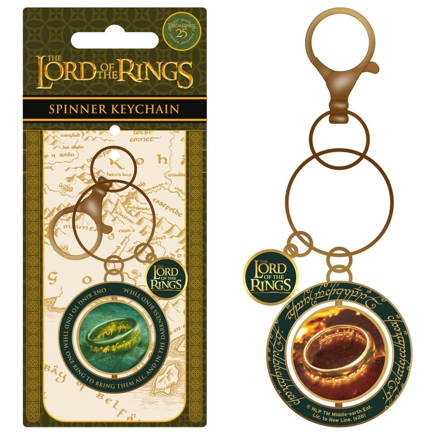 The Lord of the Rings Spinner Schlüsselanhänger Epic Journey Produktfoto