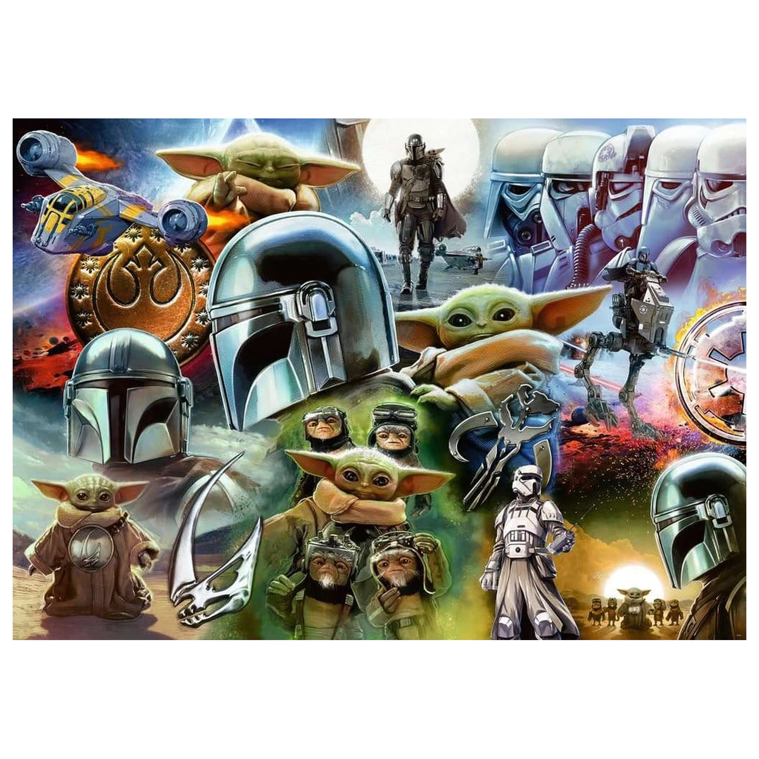 The Mandalorian und Grogu Jigsaw Puzzle (1000 Teile) Produktfoto