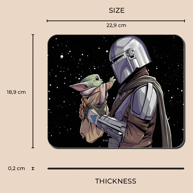 Star Wars Mandalorian Baby Yoda Mousepad Produktfoto