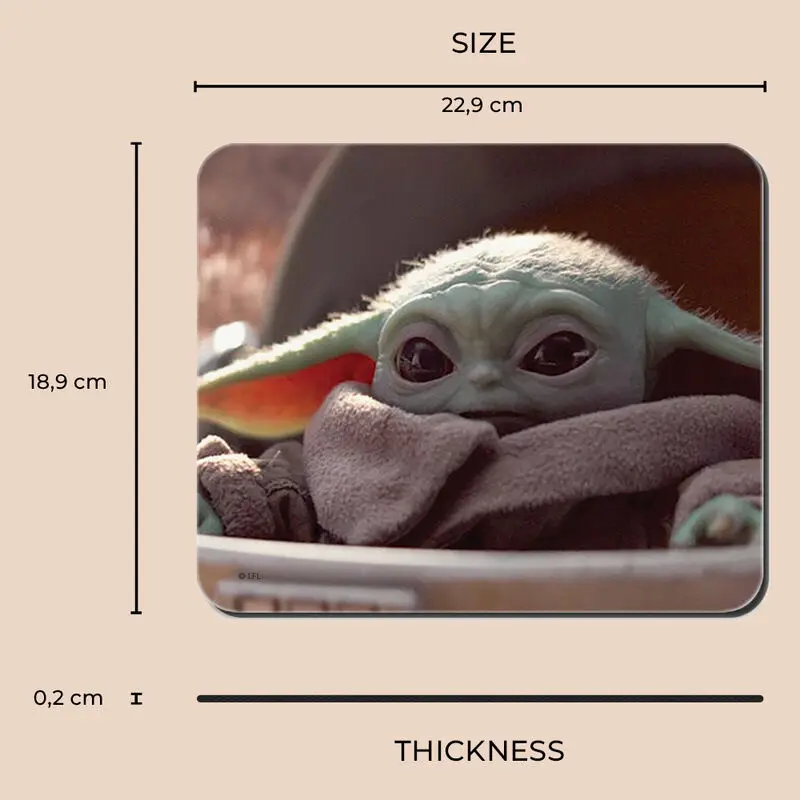Star Wars Mandalorian Baby Yoda Mousepad Produktfoto