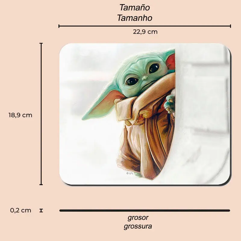 Star Wars Mandalorian Baby Yoda Mousepad Produktfoto