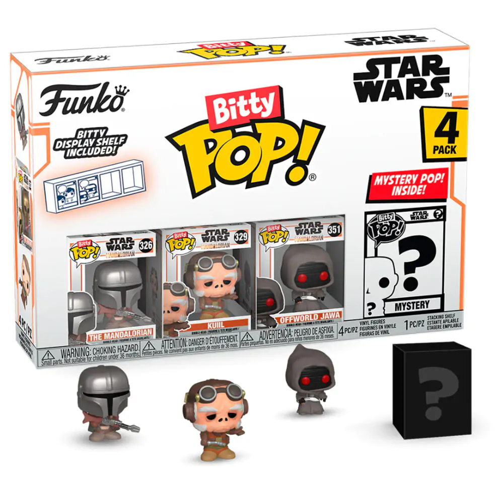 Star Wars Mandalorian Bitty POP! Vinyl Figuren 4er-Pack Mandalorian Produktfoto