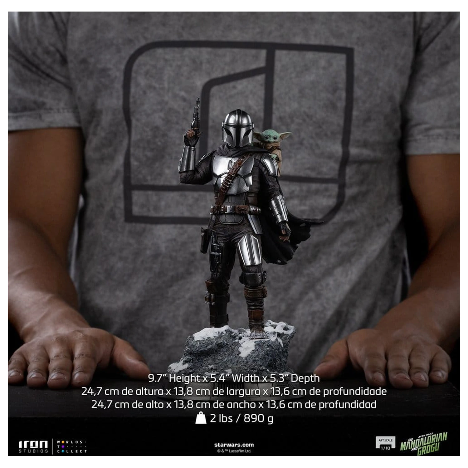 The Mandalorian & Grogu Art Scale Statue 1/10 The Mandalorian und Grogu 25 cm Produktfoto