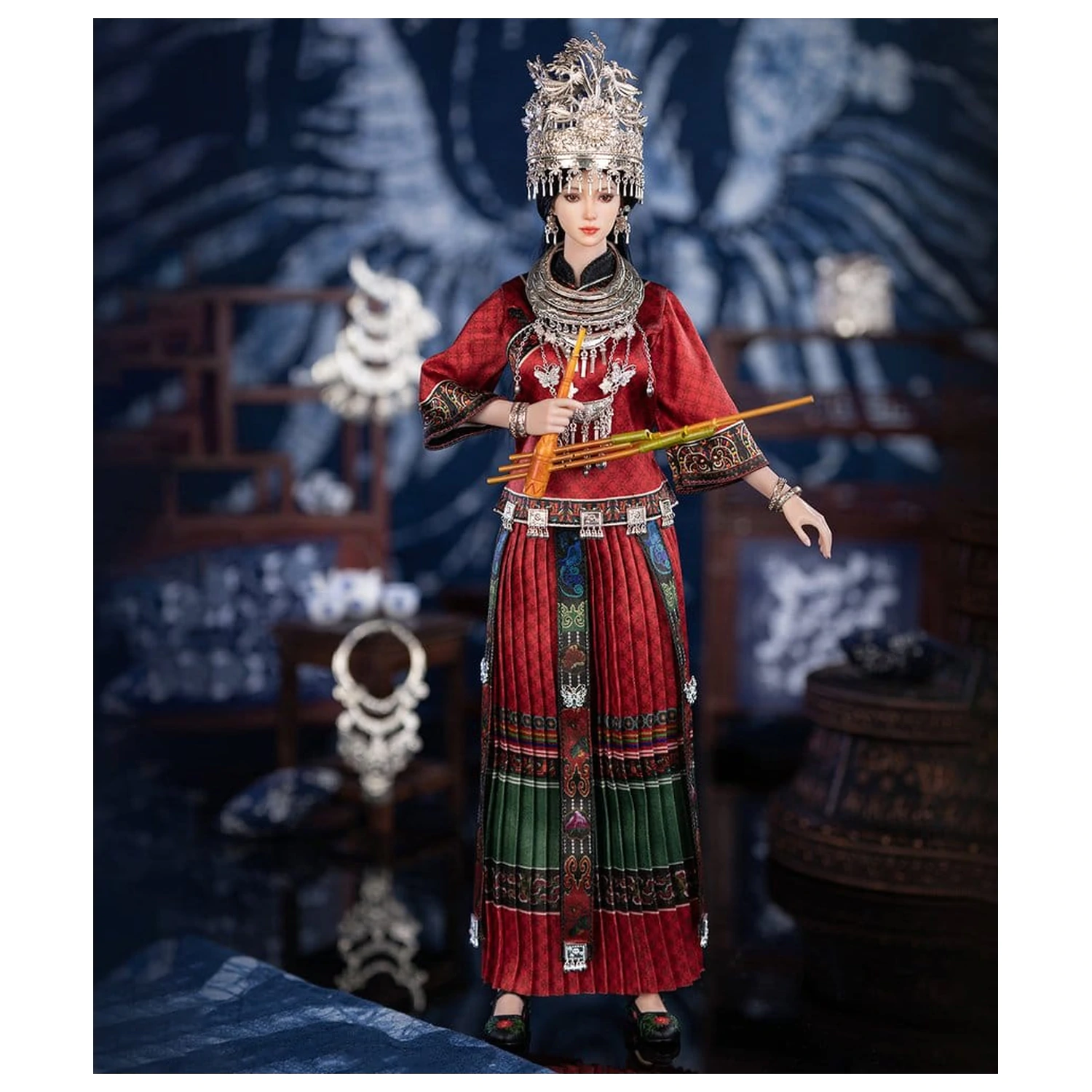 The Miao of China's 56 Ethnic Groups Figur 1/6 Rot 30 cm Produktfoto