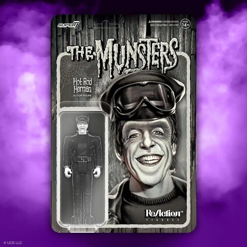The Munsters ReAction Actionfigur Biker Herman 10 cm Produktfoto