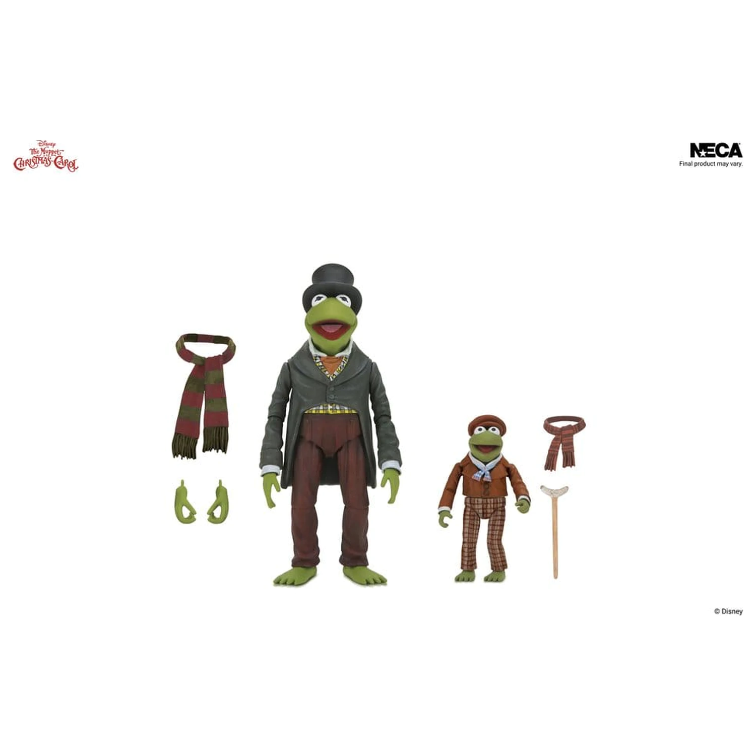 The Muppet Christmas Carol Ultimate Actionfiguren 2er-Pack Kermit as Bob Cratchit & Robin as Tiny Tim 18 cm Produktfoto