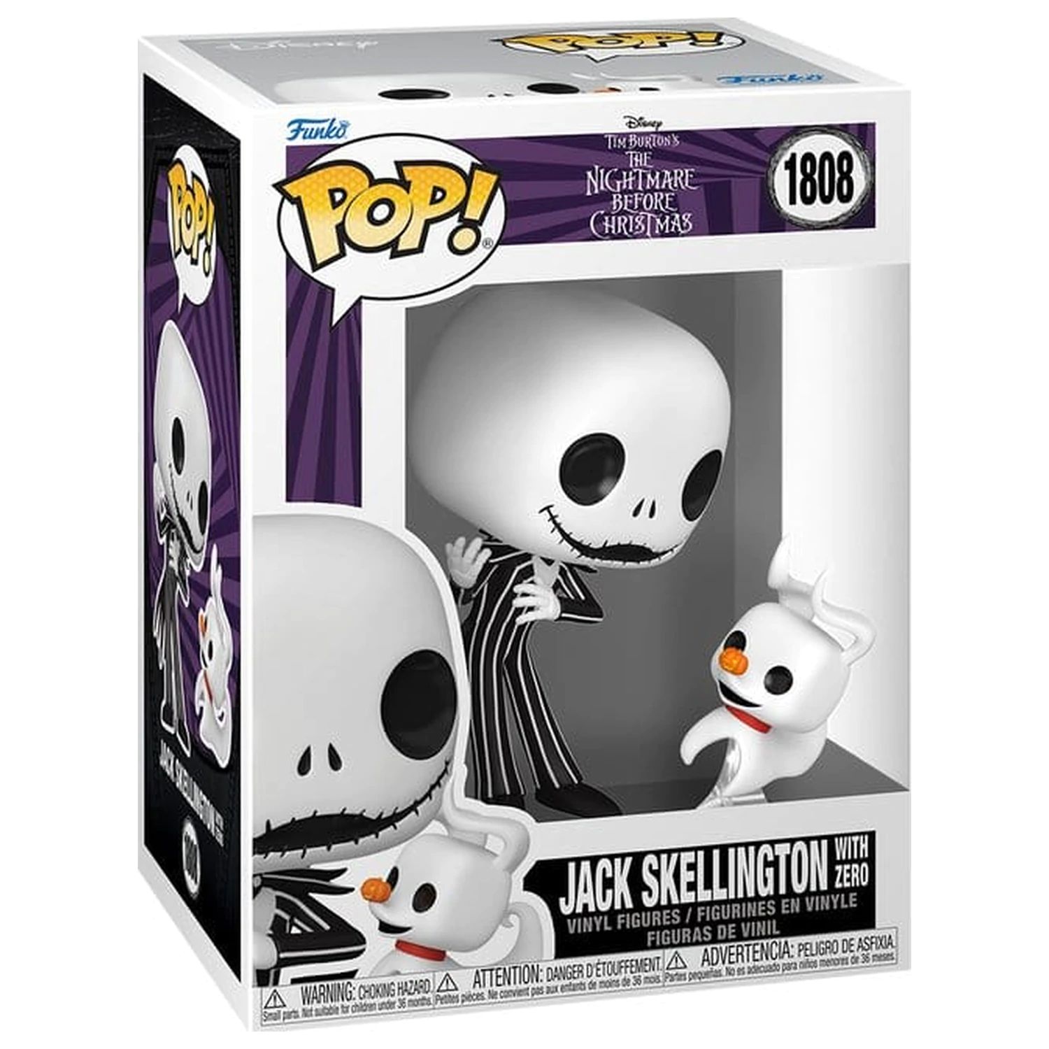 The Nightmare Before Christmas Funko POP! & Buddy Vinyl Figur Jack & Zero 9 cm Produktfoto