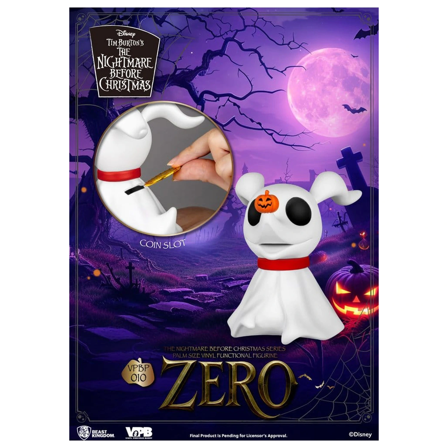 The Nightmare Before Christmas Palm Size Figur Spardose Zero 11 cm Produktfoto