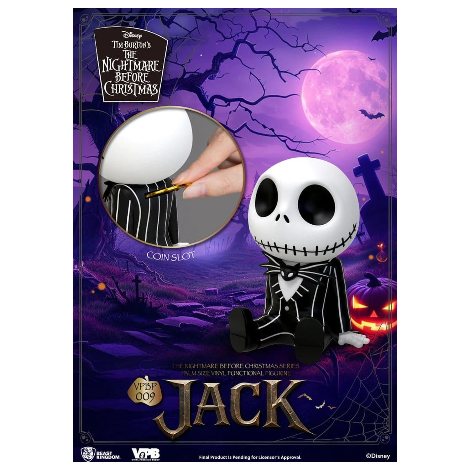 The Nightmare Before Christmas Handtellergroße Figur Spardose Jack 12 cm Produktfoto
