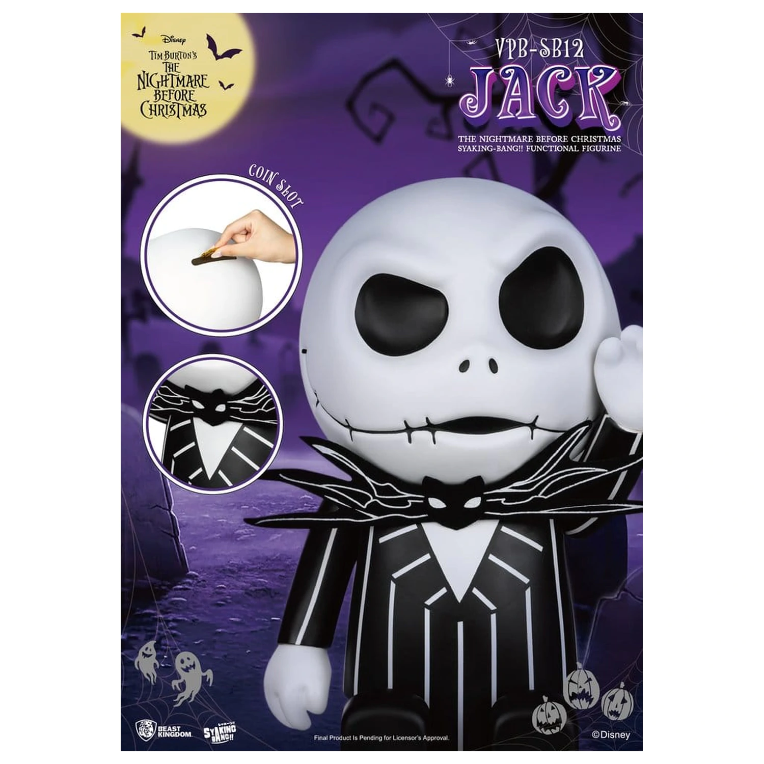 The Nightmare Before Christmas syaking-bang Figur Bank Jack 47 cm Produktfoto