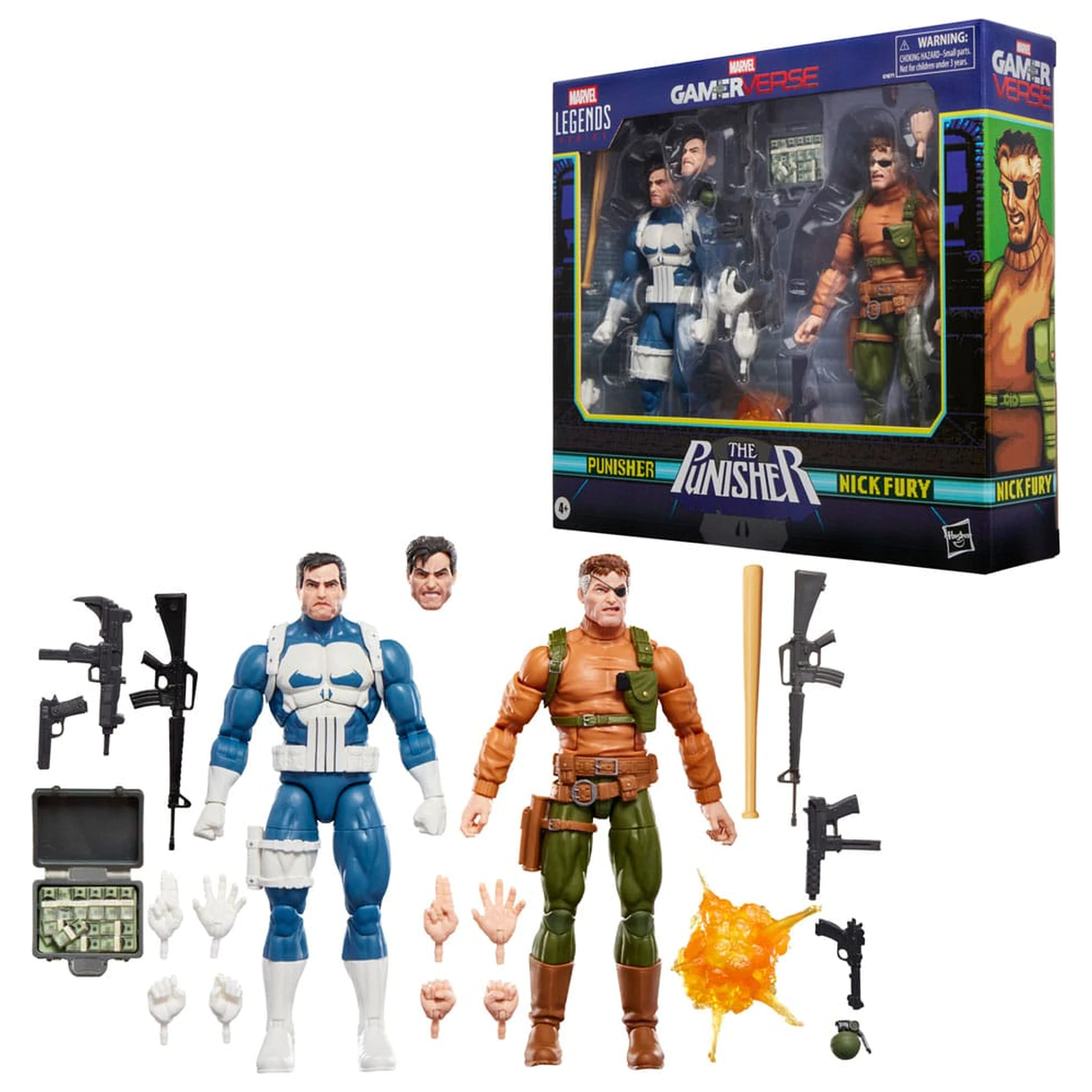The Punisher Marvel Legends Gamerverse Action-Figuren 2er-Pack Punisher & Nick Fury 15 cm Produktfoto