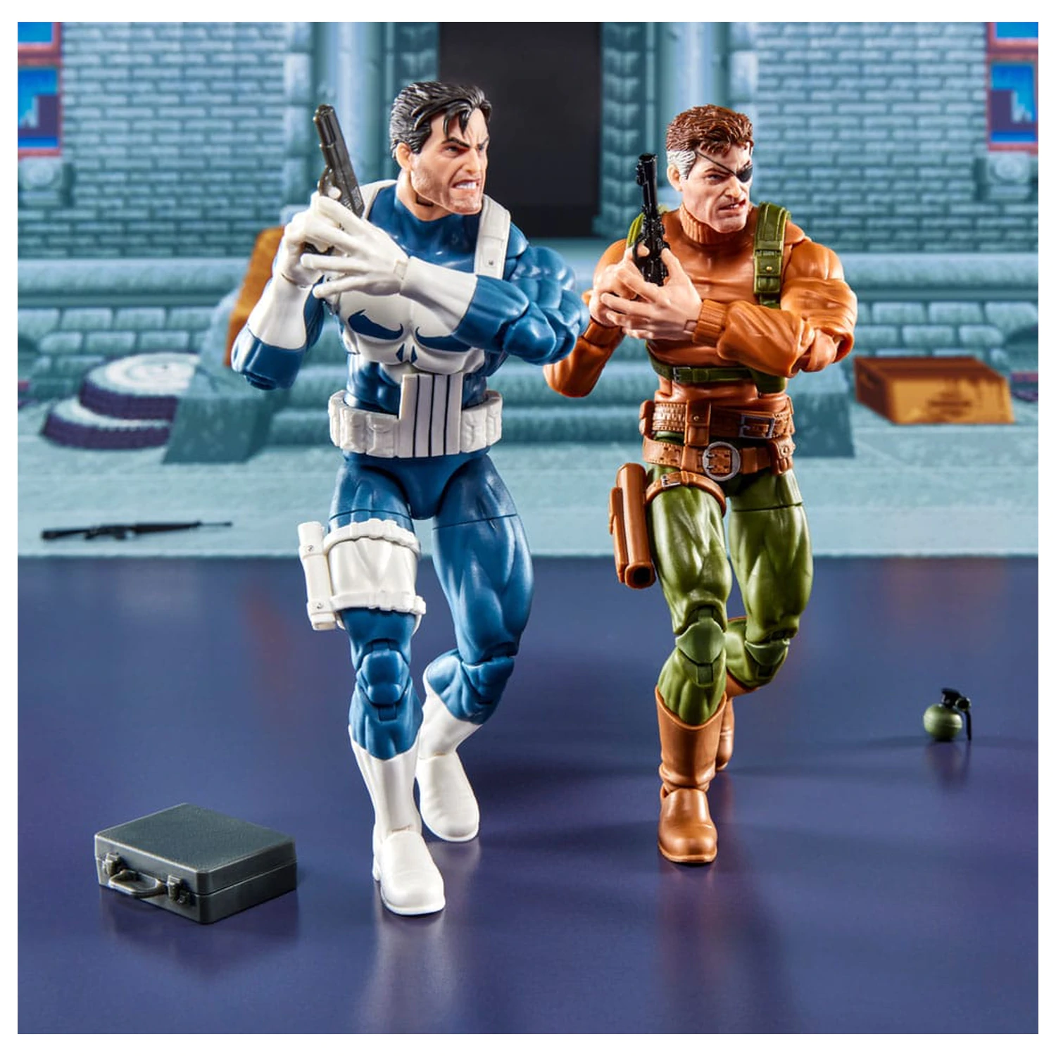 The Punisher Marvel Legends Gamerverse Action-Figuren 2er-Pack Punisher & Nick Fury 15 cm Produktfoto