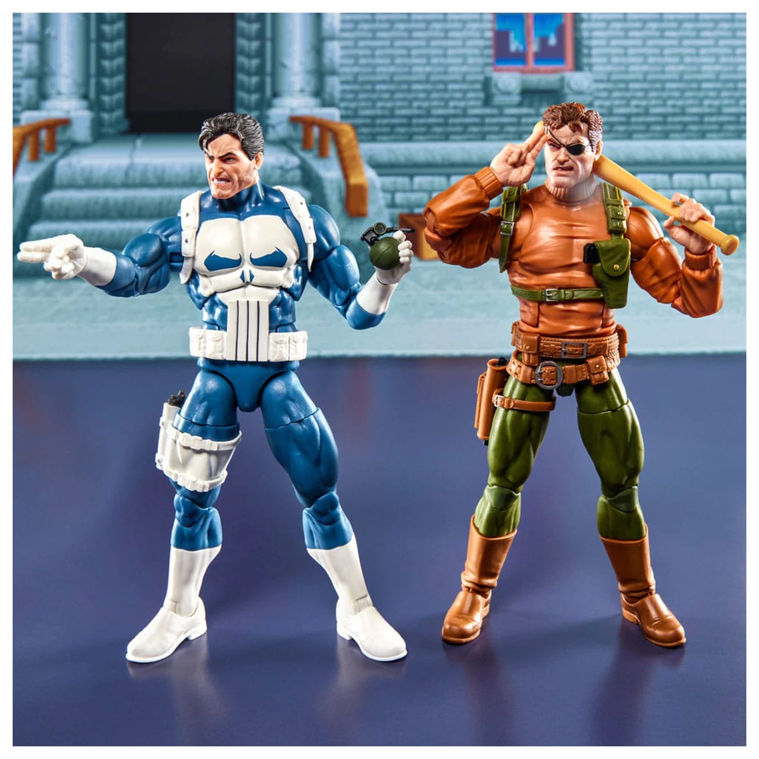 The Punisher Marvel Legends Gamerverse Action-Figuren 2er-Pack Punisher & Nick Fury 15 cm Produktfoto