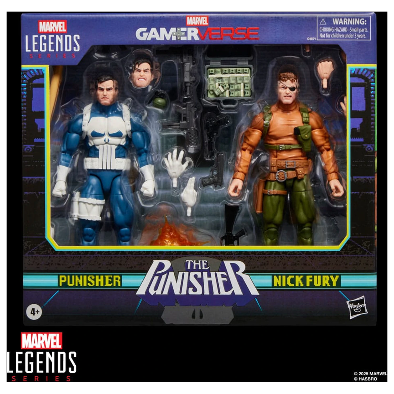 The Punisher Marvel Legends Gamerverse Action-Figuren 2er-Pack Punisher & Nick Fury 15 cm Produktfoto