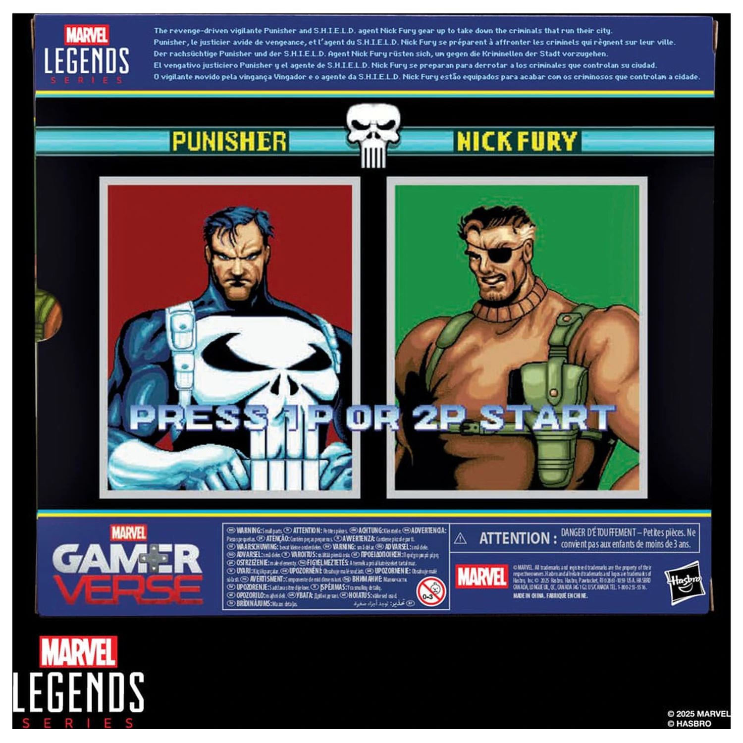 The Punisher Marvel Legends Gamerverse Action-Figuren 2er-Pack Punisher & Nick Fury 15 cm Produktfoto