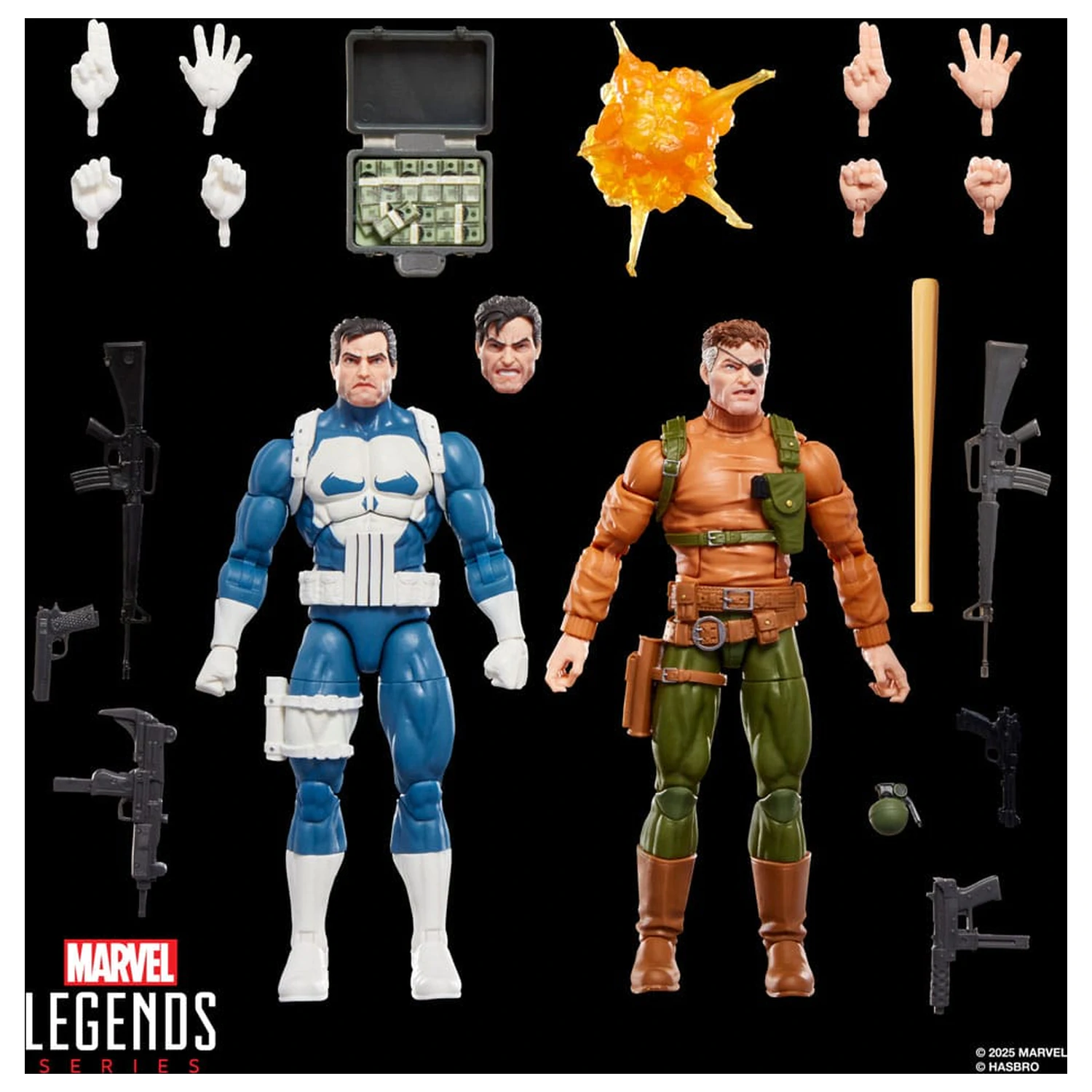 The Punisher Marvel Legends Gamerverse Action-Figuren 2er-Pack Punisher & Nick Fury 15 cm Produktfoto