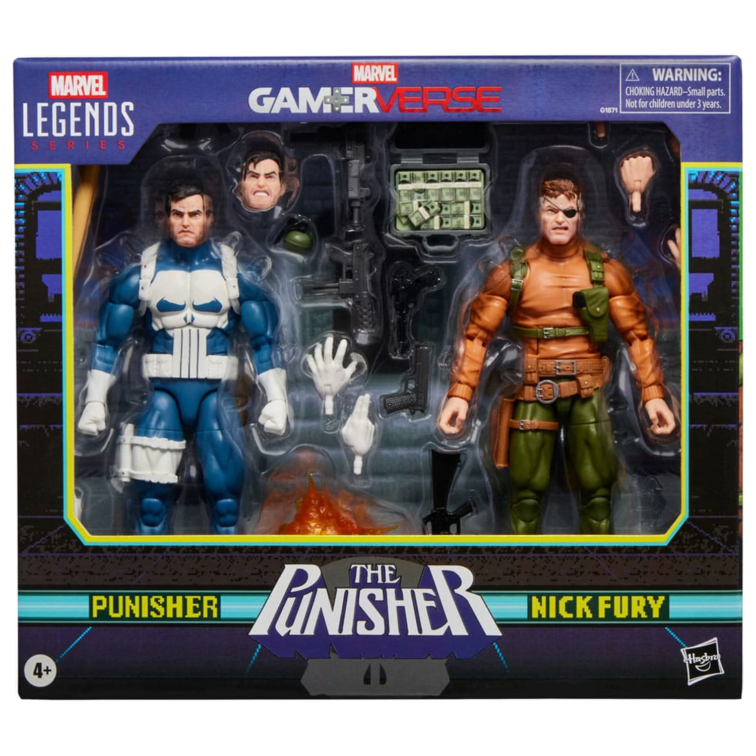 The Punisher Marvel Legends Gamerverse Action-Figuren 2er-Pack Punisher & Nick Fury 15 cm Produktfoto