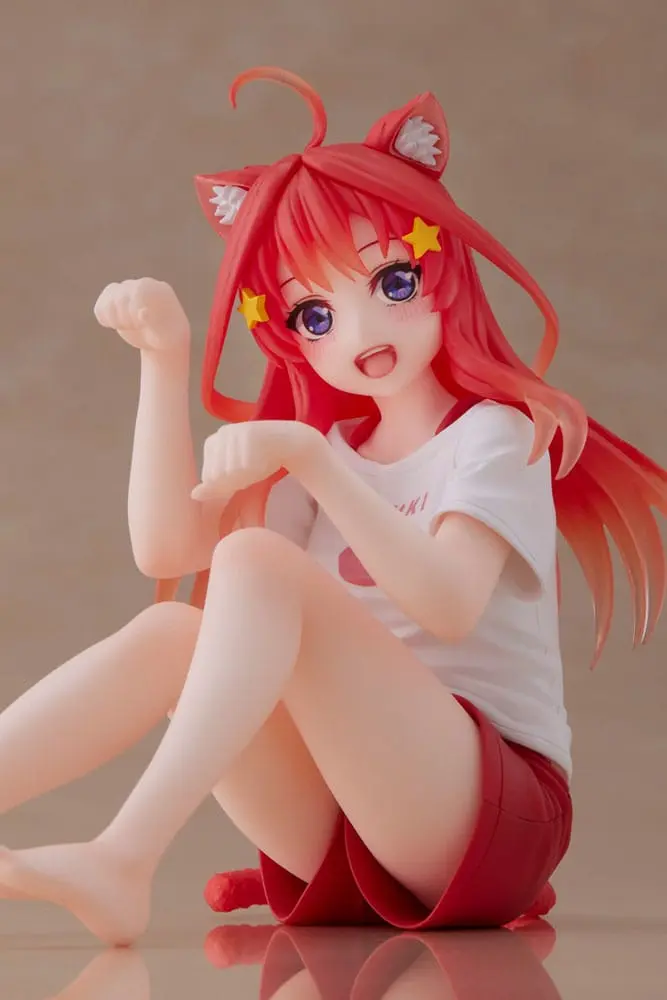 The Quintessential Quintuplets 2 PVC Statue Desktop Itsuki Nakano Newley Written Cat Roomwear Ver. Produktfoto