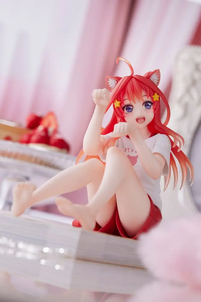 The Quintessential Quintuplets 2 PVC Statue Desktop Itsuki Nakano Newley Written Cat Roomwear Ver. Produktfoto