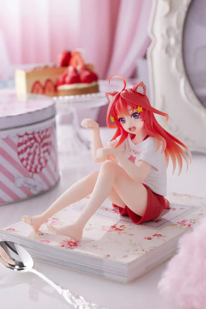 The Quintessential Quintuplets 2 PVC Statue Desktop Itsuki Nakano Newley Written Cat Roomwear Ver. Produktfoto