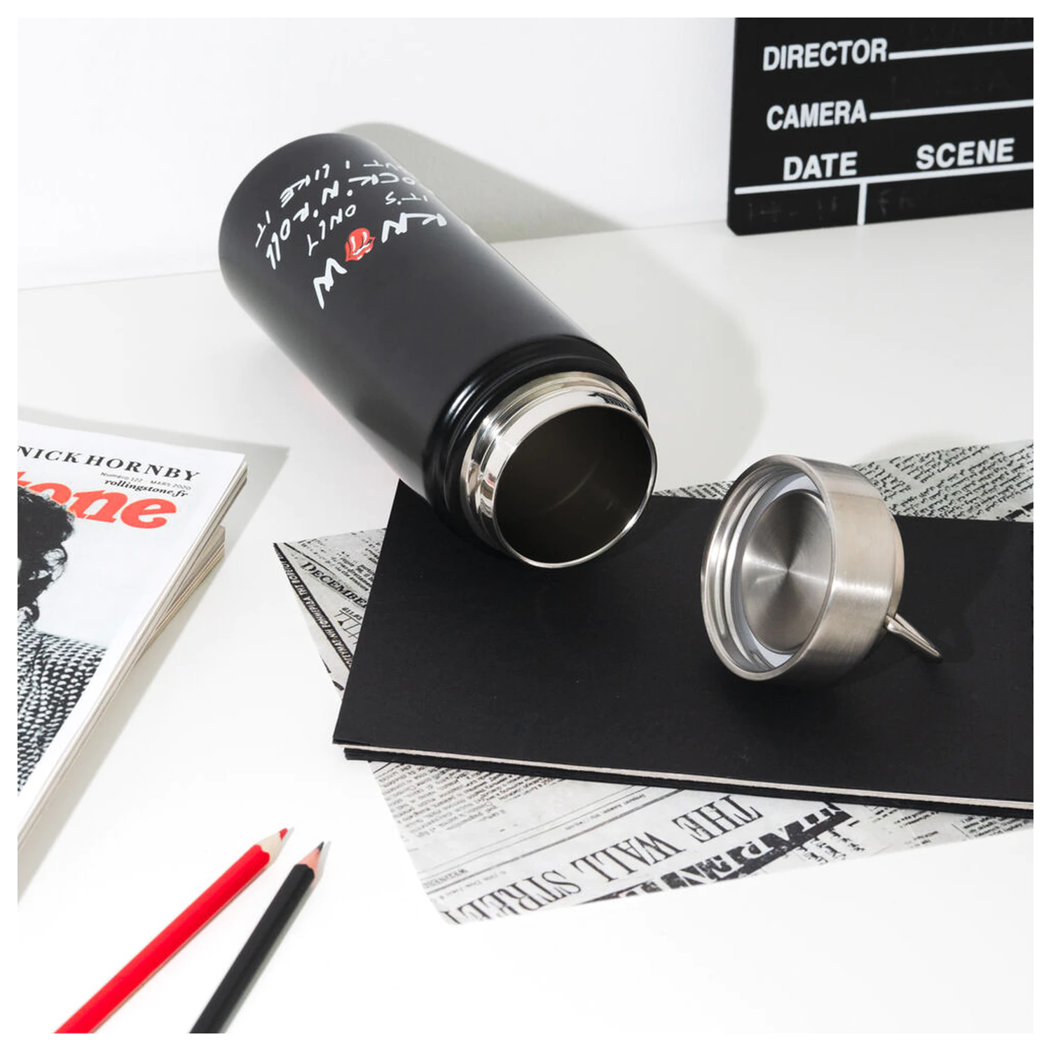 The Rolling Stones Edelstahlflasche 500ml Produktfoto