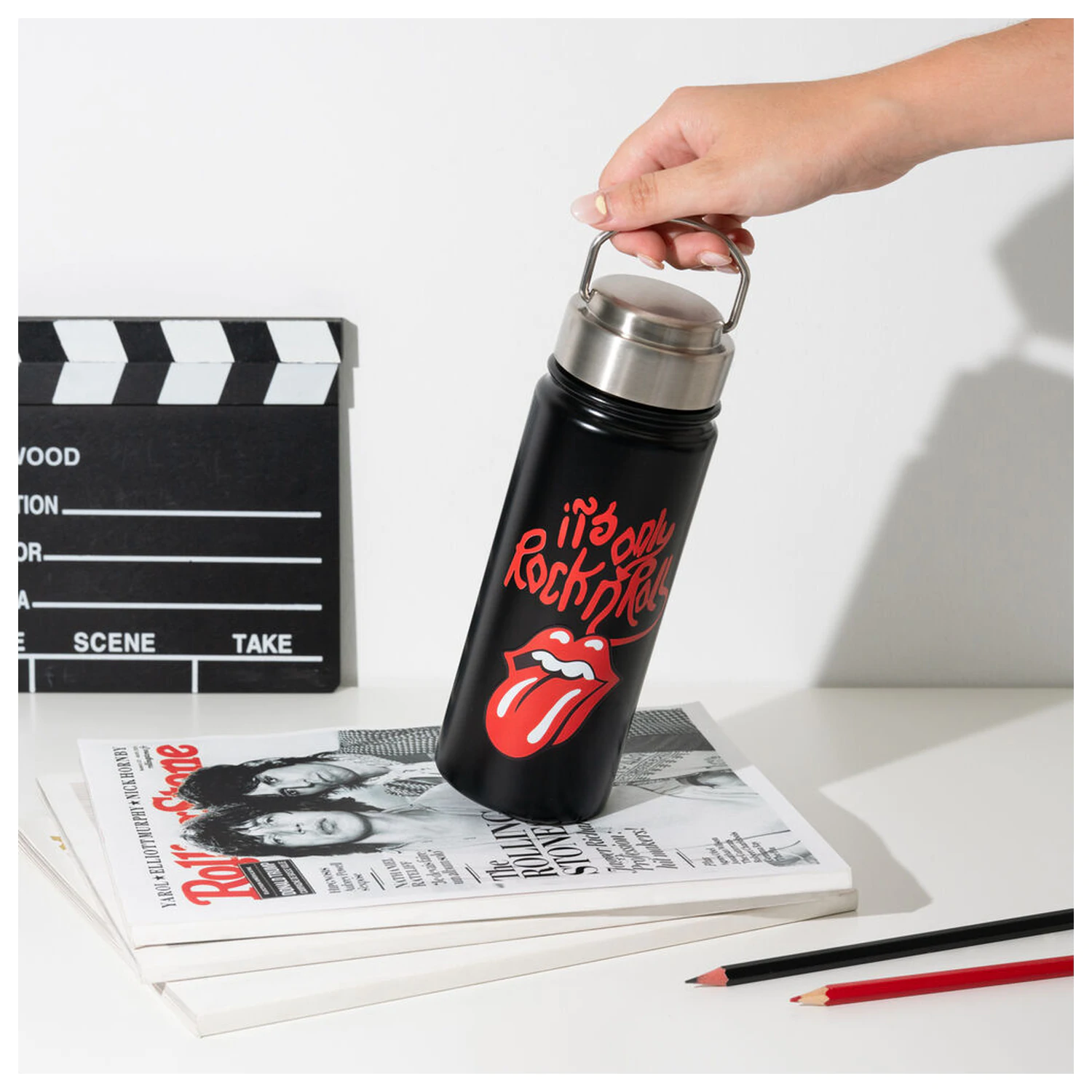 The Rolling Stones Edelstahlflasche 500ml Produktfoto