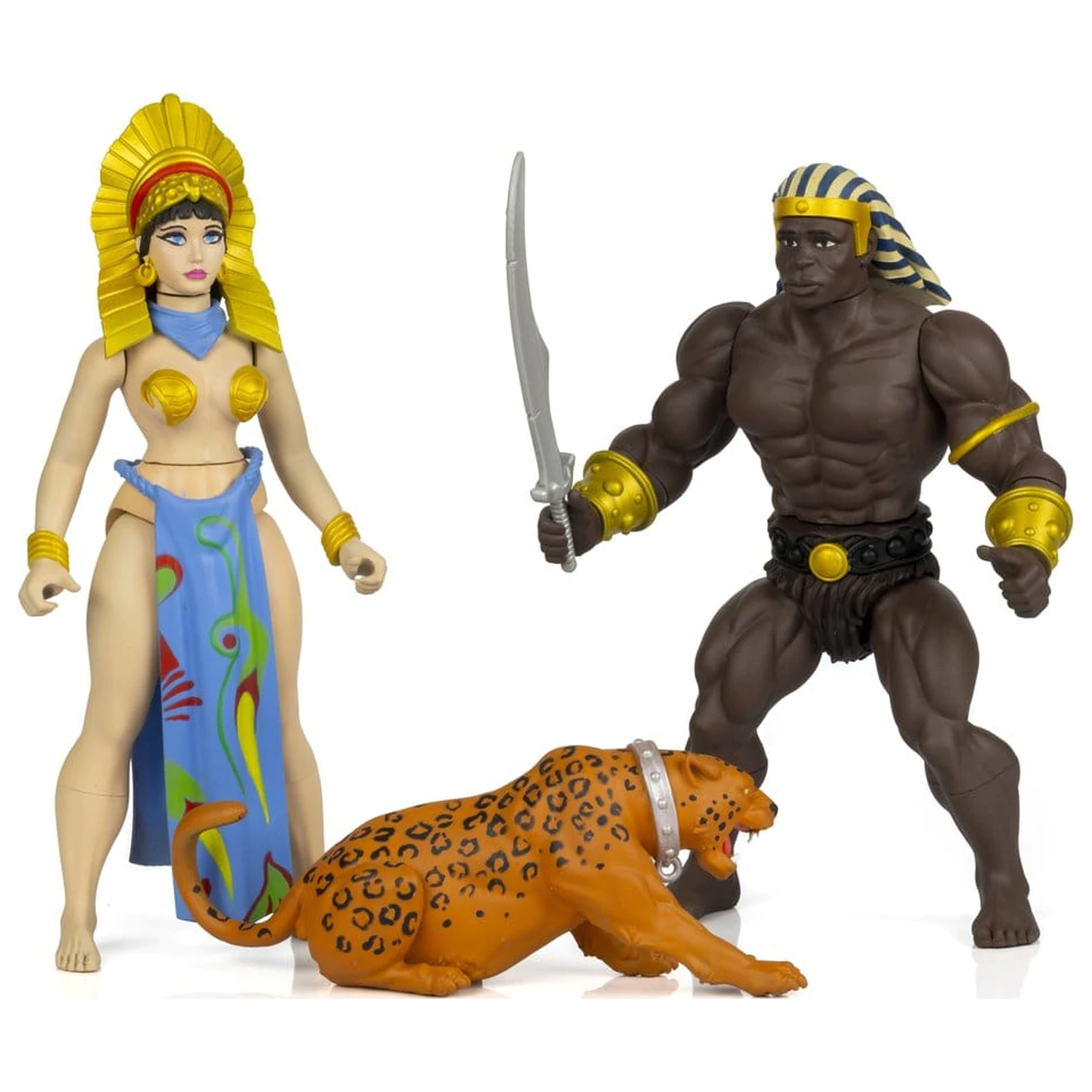 The Savage World of Frazetta Actionfiguren Set Egyptian Queen & The Guard (Museum Edition) 14 cm Produktfoto