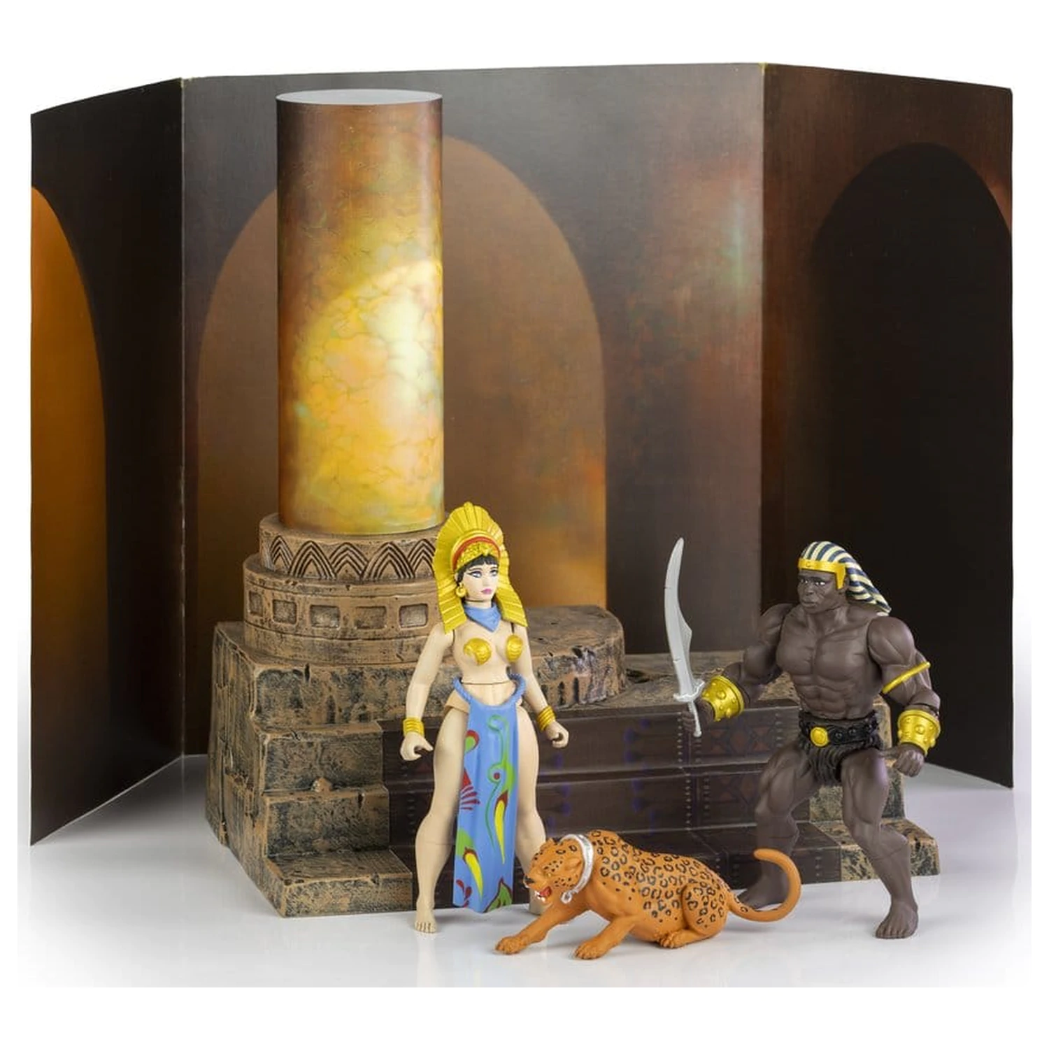 The Savage World of Frazetta Actionfiguren Set Egyptian Queen & The Guard (Museum Edition) 14 cm Produktfoto