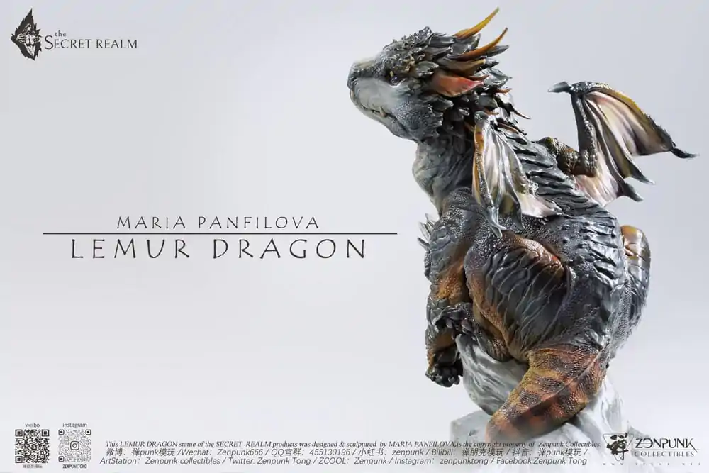 The Secret Realm Statue Lemur Dragon 38 cm Produktfoto