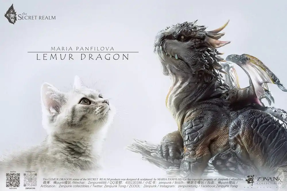 The Secret Realm Statue Lemur Dragon 38 cm Produktfoto