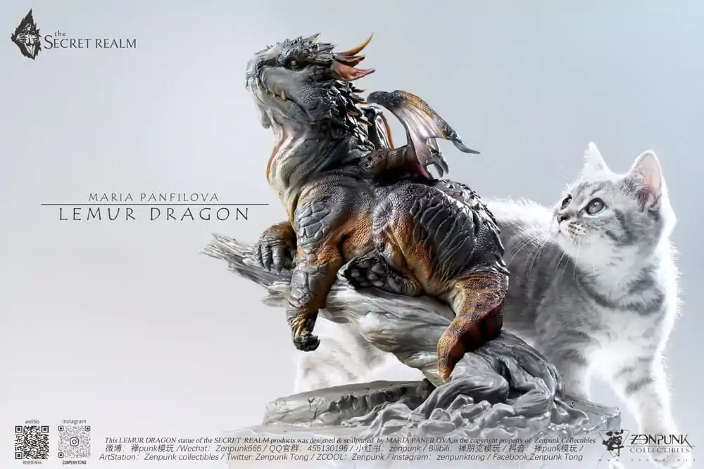 The Secret Realm Statue Lemur Dragon 38 cm Produktfoto