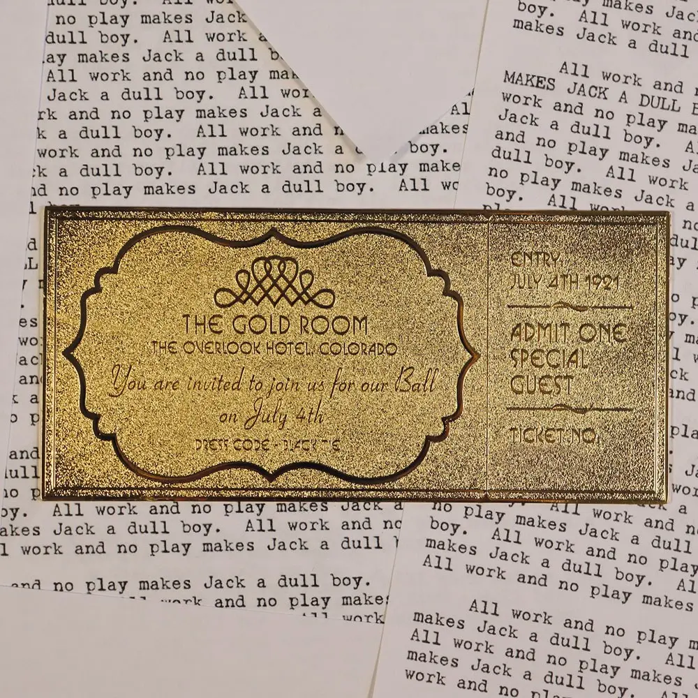 The Shining Replik Gyrosphere Collectible Ticket (vergoldet) Produktfoto